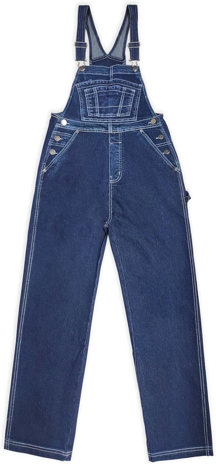 Hybrid & Company Womens Super Comfy Stretch Denim jumpsuit Pants Overalls