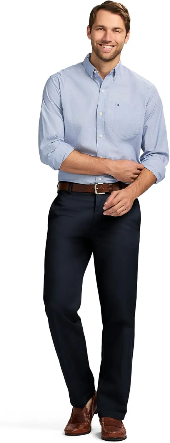 IZOD Men's American Chino Flat Front Classic Fit Pant
