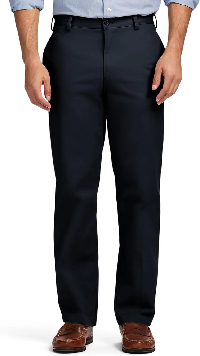 IZOD Men's American Chino Flat Front Classic Fit Pant