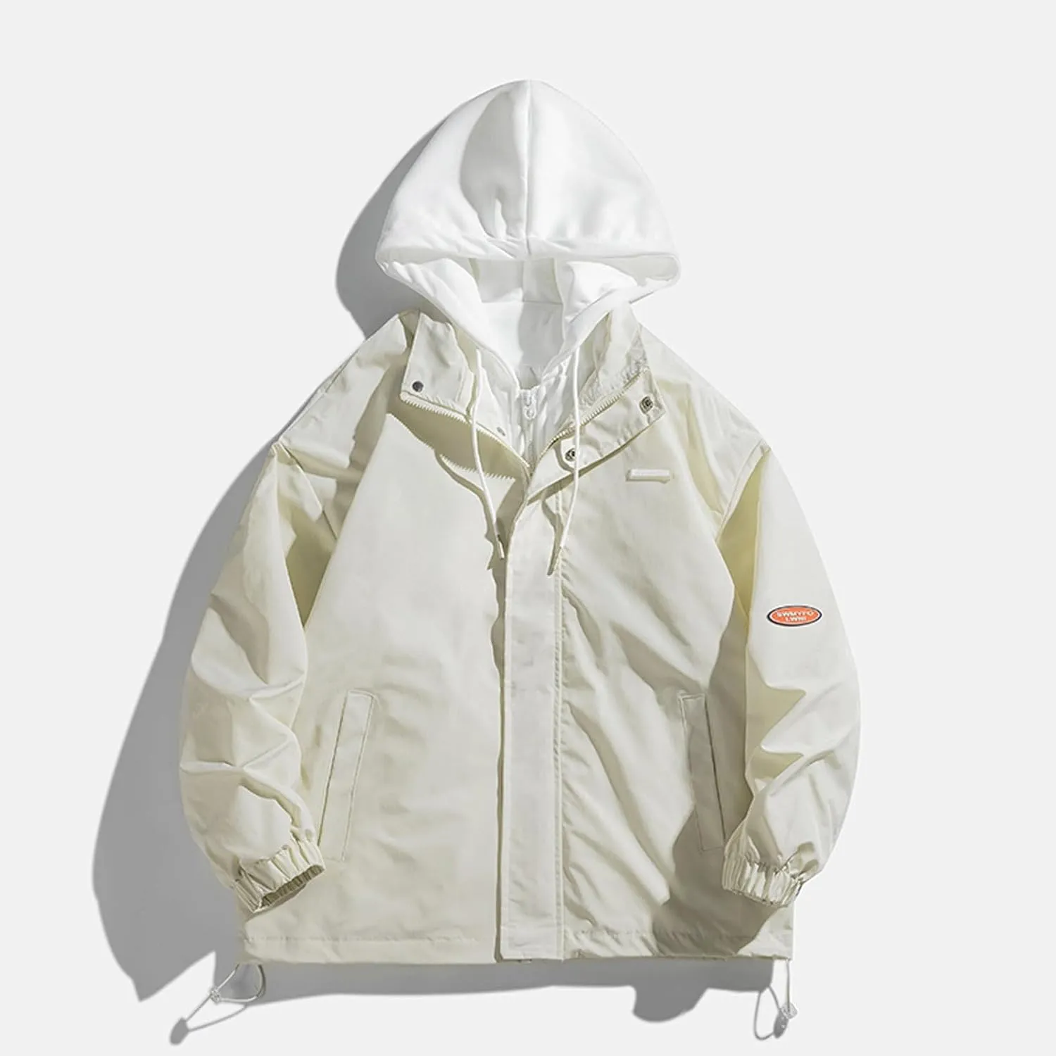 Jacket for Men Windbreaker Lightweight Hooded Jacket Casual Stylish Cycling Travel Outdoor Fishing Coats with Pocket