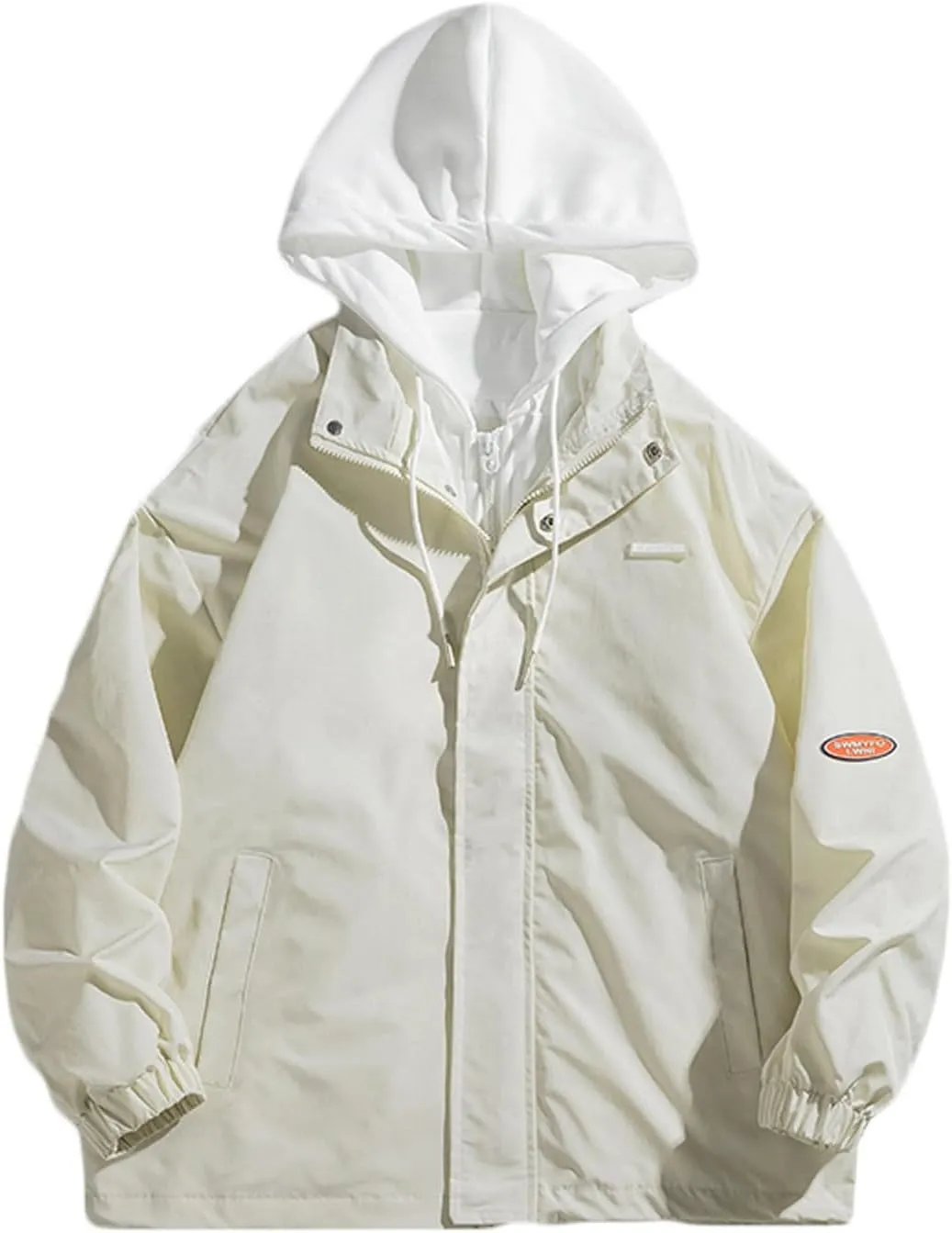 Jacket for Men Windbreaker Lightweight Hooded Jacket Casual Stylish Cycling Travel Outdoor Fishing Coats with Pocket