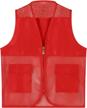 Kids Boy's Tops Mesh Vest Breathable Fishing Vest Photography Travel Hiking Waistcoat Sleeveless Jacket Soft Adults