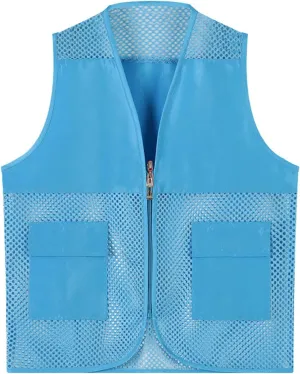 Kids Boy's Tops Mesh Vest Breathable Fishing Vest Photography Travel Hiking Waistcoat Sleeveless Jacket Soft Adults