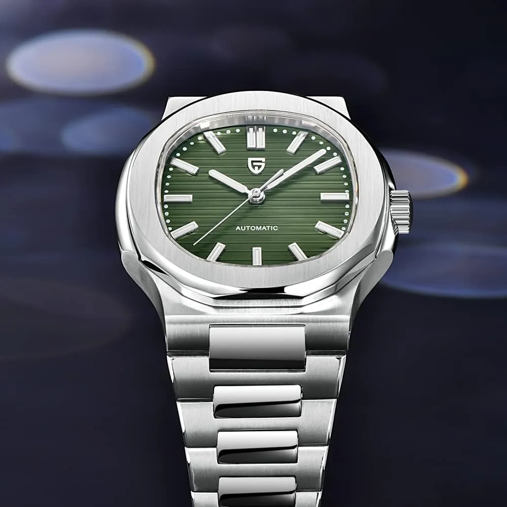 LACZ DENTON Pagani Design PD1728 Mens Automatic Watches Full Stainless Steel Waterproof 100M Watches for Men Men Mechanical Wristwatches