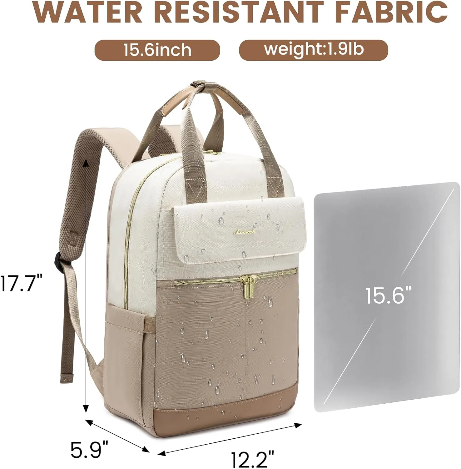 LOVEVOOK Laptop Backpack for Women, 15.6inch Laptop Bag with USB Port, Waterproof Travel Work Backpack Purse, Anti-Theft Backpacks Casual Computer Daypack Nurse Teacher Bag
