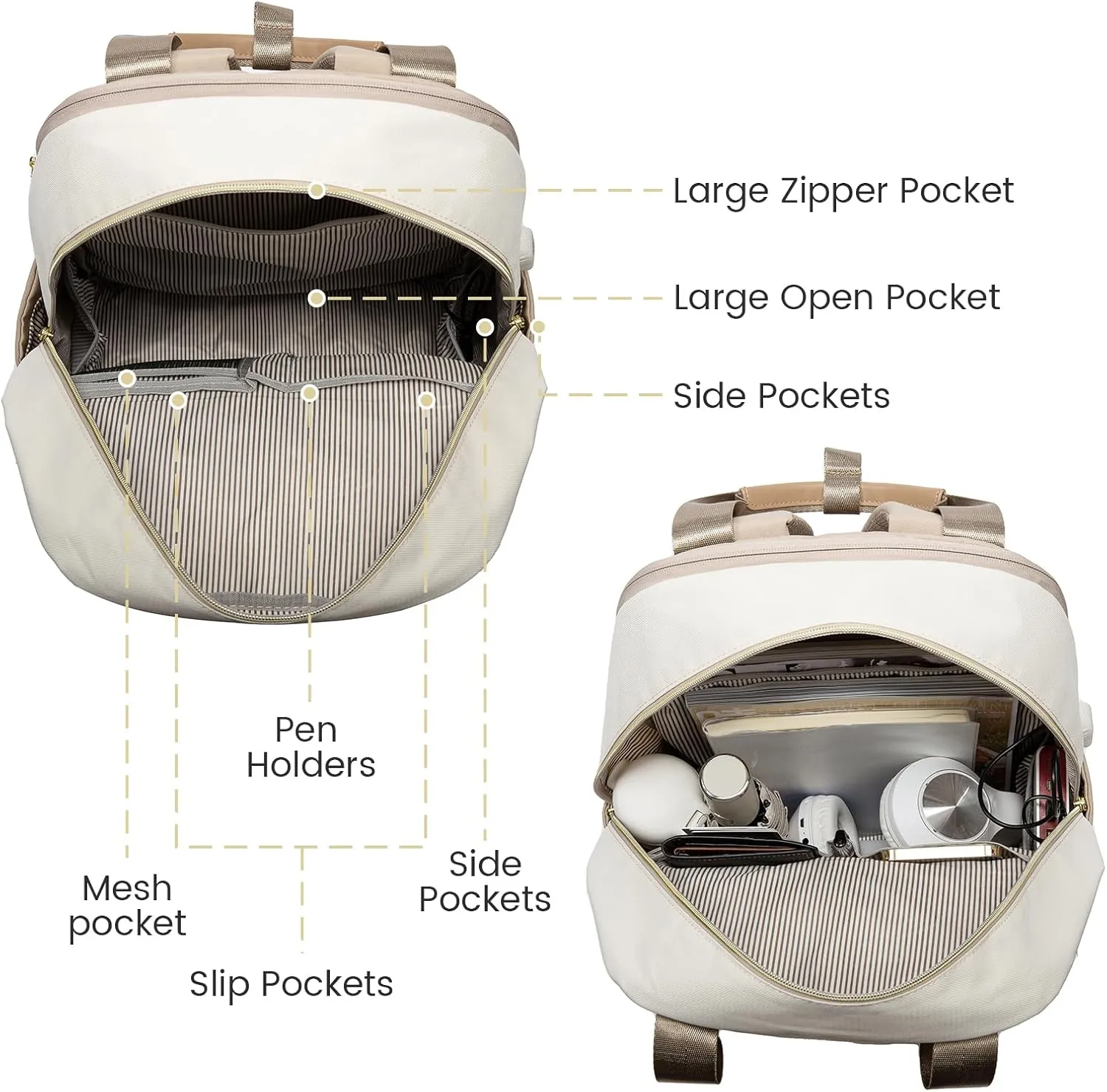 LOVEVOOK Laptop Backpack for Women, 15.6inch Laptop Bag with USB Port, Waterproof Travel Work Backpack Purse, Anti-Theft Backpacks Casual Computer Daypack Nurse Teacher Bag