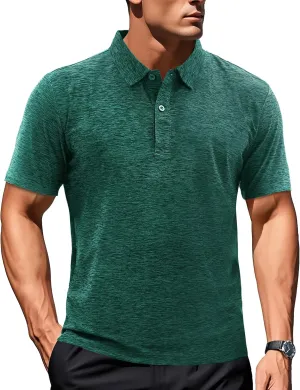 MAGCOMSEN Mens Polo Shirts Dry Fit Golf Shirts Moisture Wicking Athletic Workout Golf Polo Tees Casual Collared Shirt