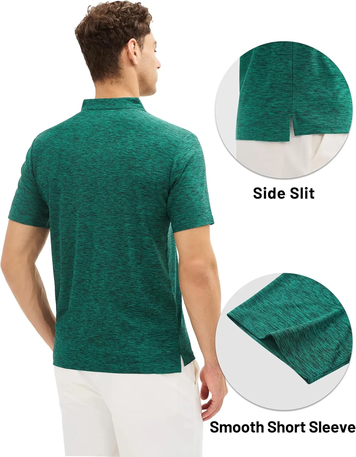 MAGCOMSEN Mens Polo Shirts Dry Fit Golf Shirts Moisture Wicking Athletic Workout Golf Polo Tees Casual Collared Shirt