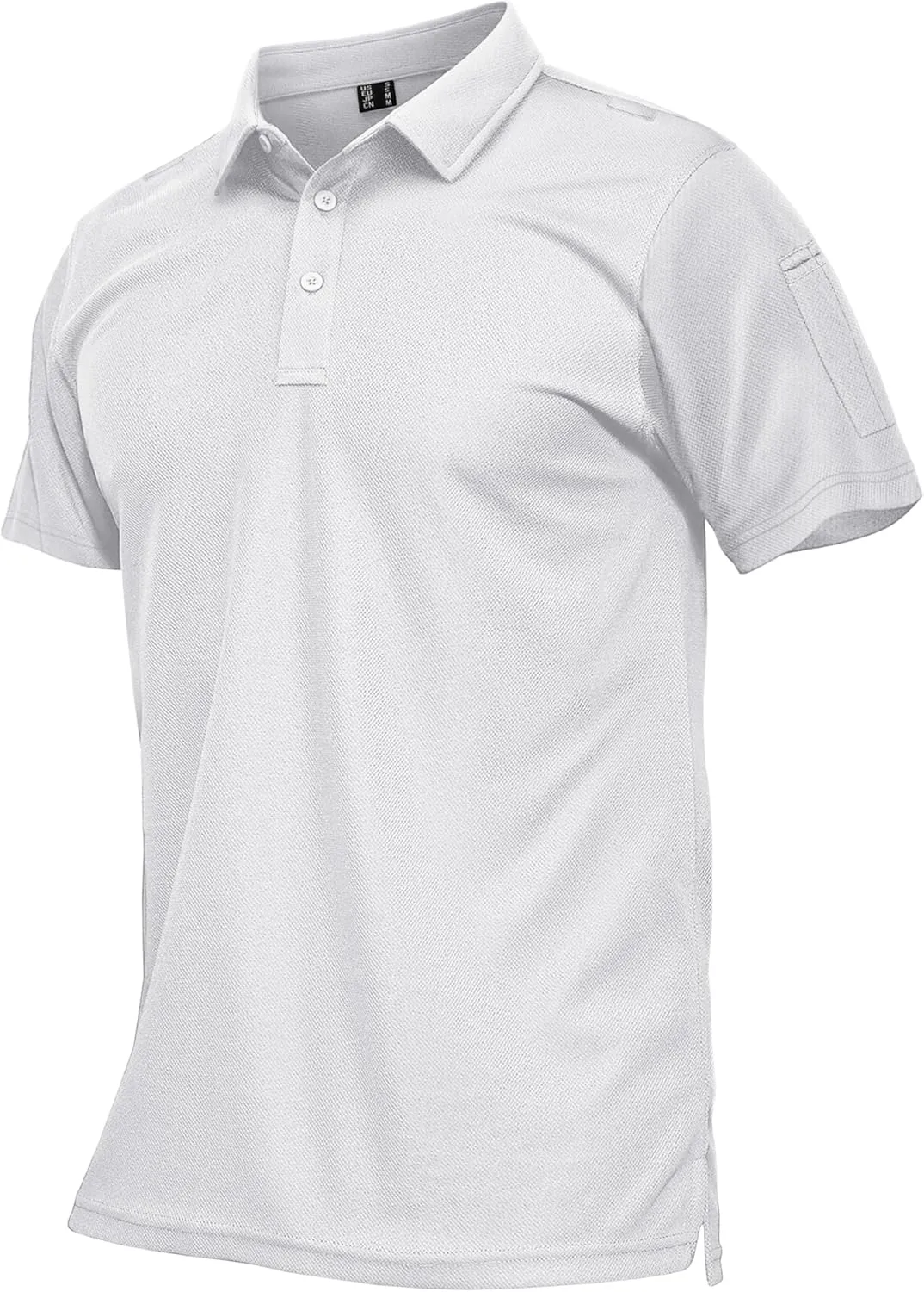 MAGCOMSEN Men's Polo Shirts Tactical UPF 50  Quick Dry Performance Short Sleeve Work Golf Shirts Lightweight Collared Pique