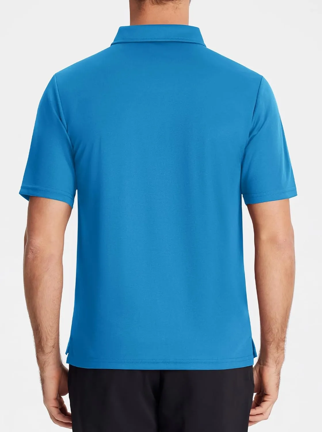 MAGCOMSEN Polo Shirts for Men with Pocket Short Sleeve Collared Golf Shirts Quick Dry Pique Performance Athletic Summer