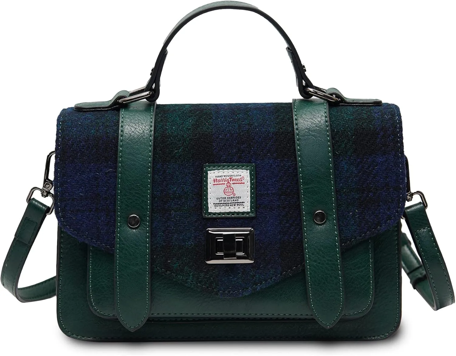 Medium Satchel with Harris Tweed