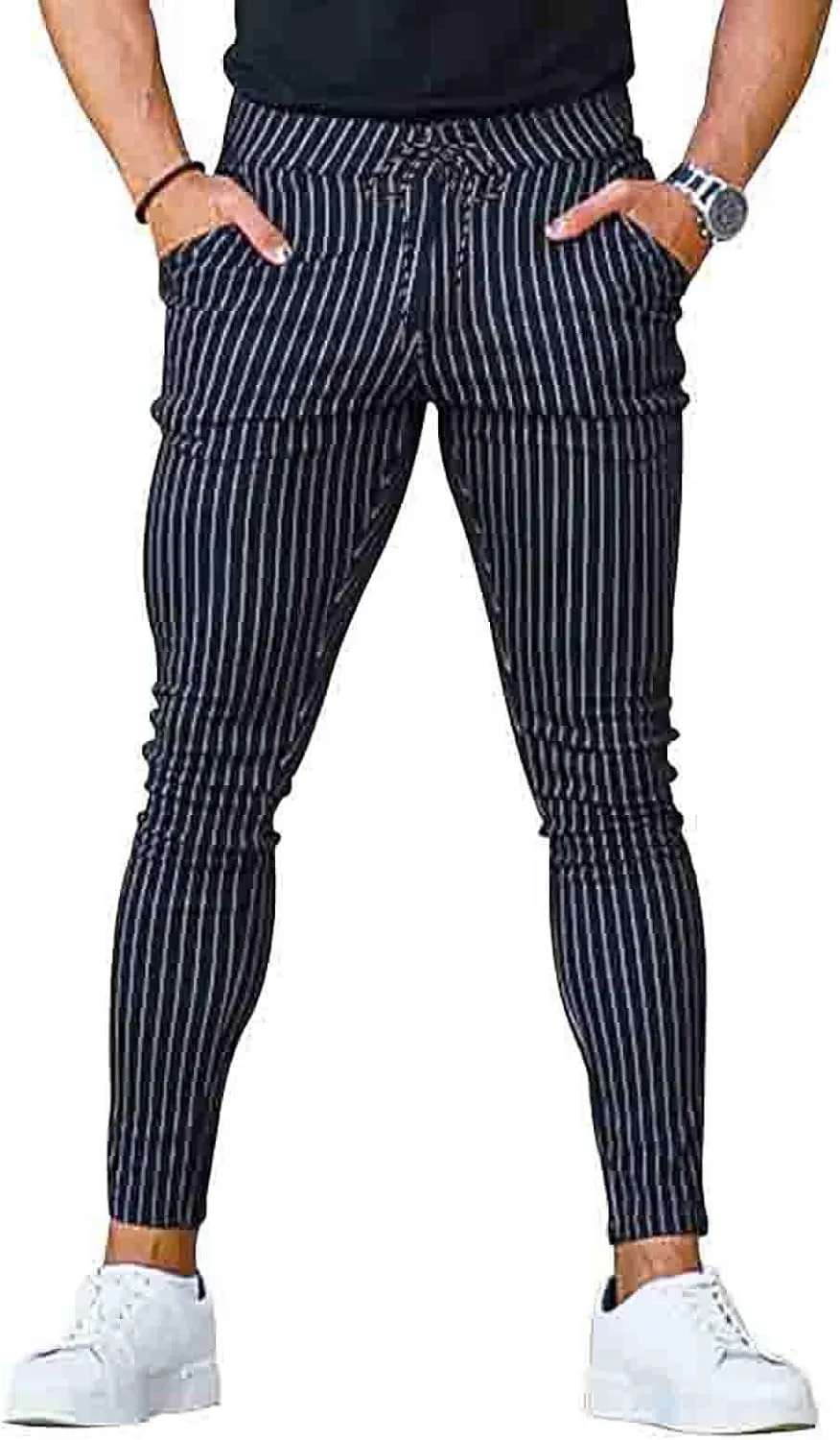 Men Cargo Jogger Lightweight Tapered Hiking Pants Sport Running Sweatpants for Training Elastic Waist Drawstring Jeans