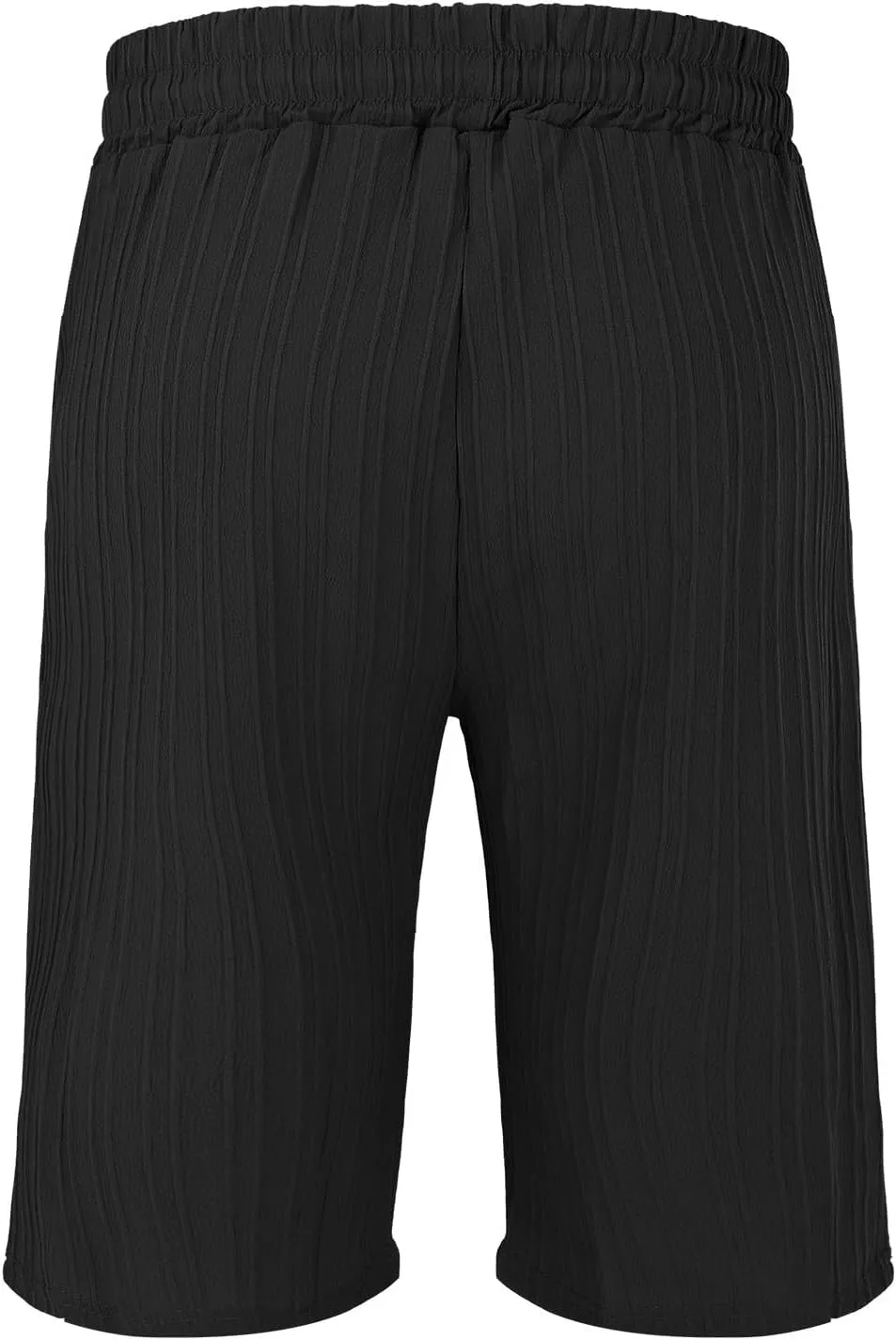 Men Summer Beach Shorts Plus Size Track Combat Wide Leg Straight Loose Casual Capris Trend Outdoor Seaside Volleyball Bermuda