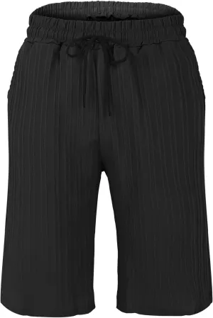 Men Summer Beach Shorts Plus Size Track Combat Wide Leg Straight Loose Casual Capris Trend Outdoor Seaside Volleyball Bermuda