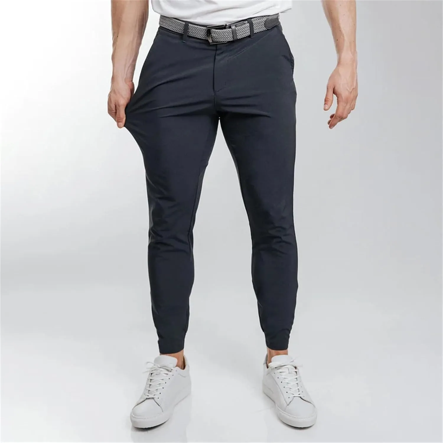 Mens 2023 Chino Skinny Pants Classic Fit Flat Front Stretch Solid Chino Deck Pants Business Casual Chinos Suit Pants