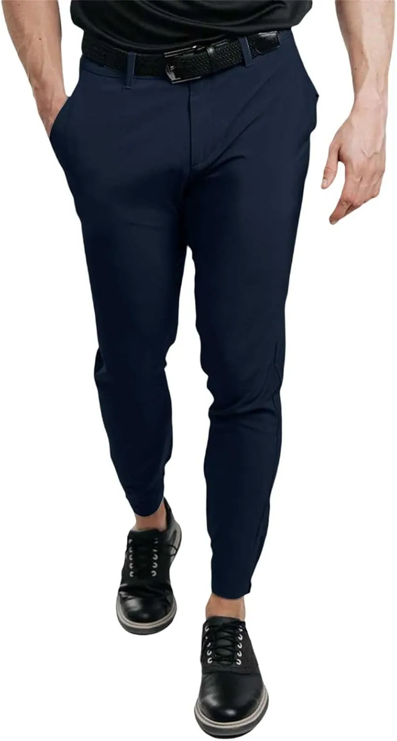 Mens 2023 Chino Skinny Pants Classic Fit Flat Front Stretch Solid Chino Deck Pants Business Casual Chinos Suit Pants
