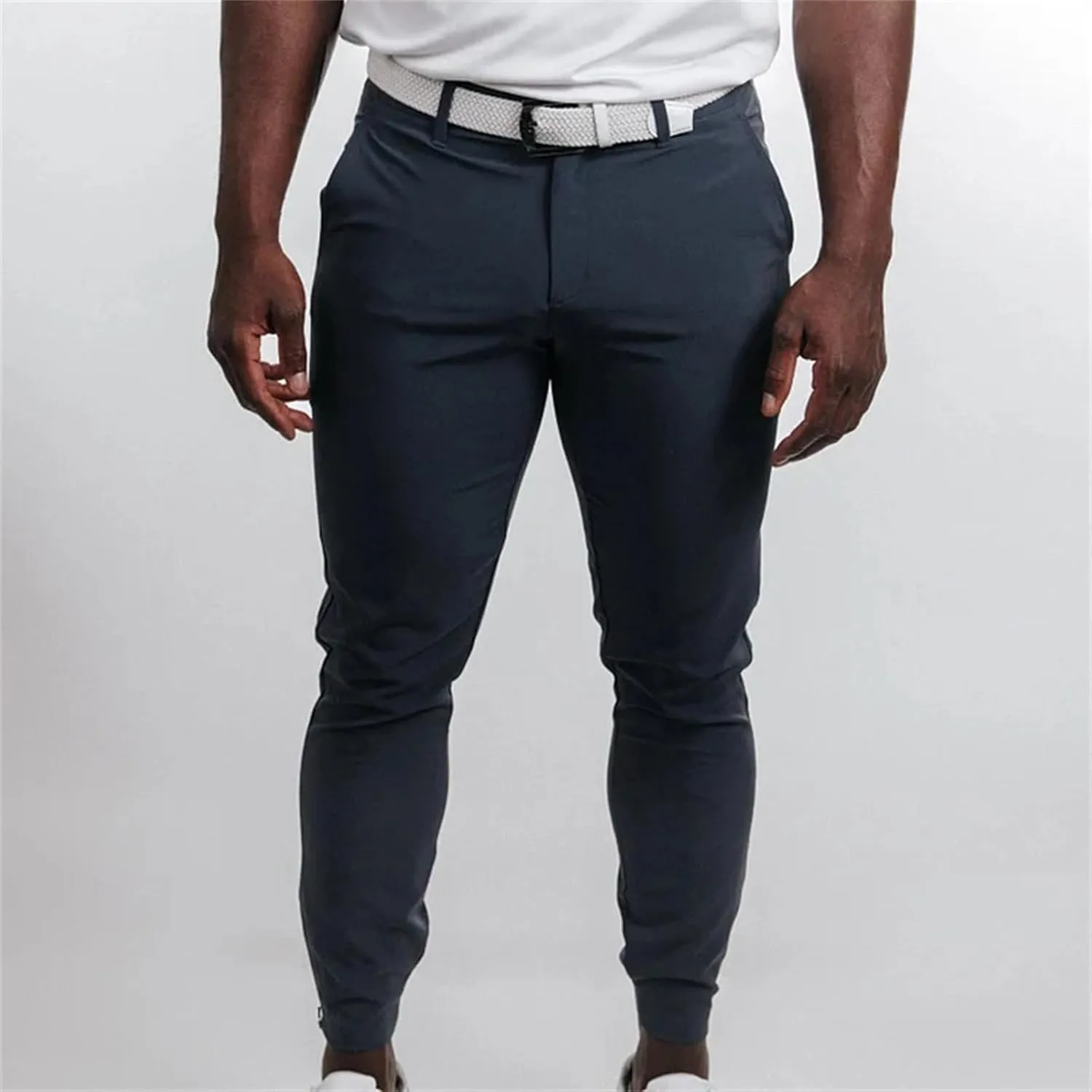 Mens 2023 Chino Skinny Pants Classic Fit Flat Front Stretch Solid Chino Deck Pants Business Casual Chinos Suit Pants