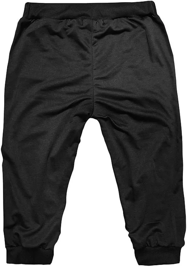 Men's 3/4 Jogger Capri Pants Workout Gym Below Knee Shorts Slim Fit Training Running Workout Capri Joggers Shorts