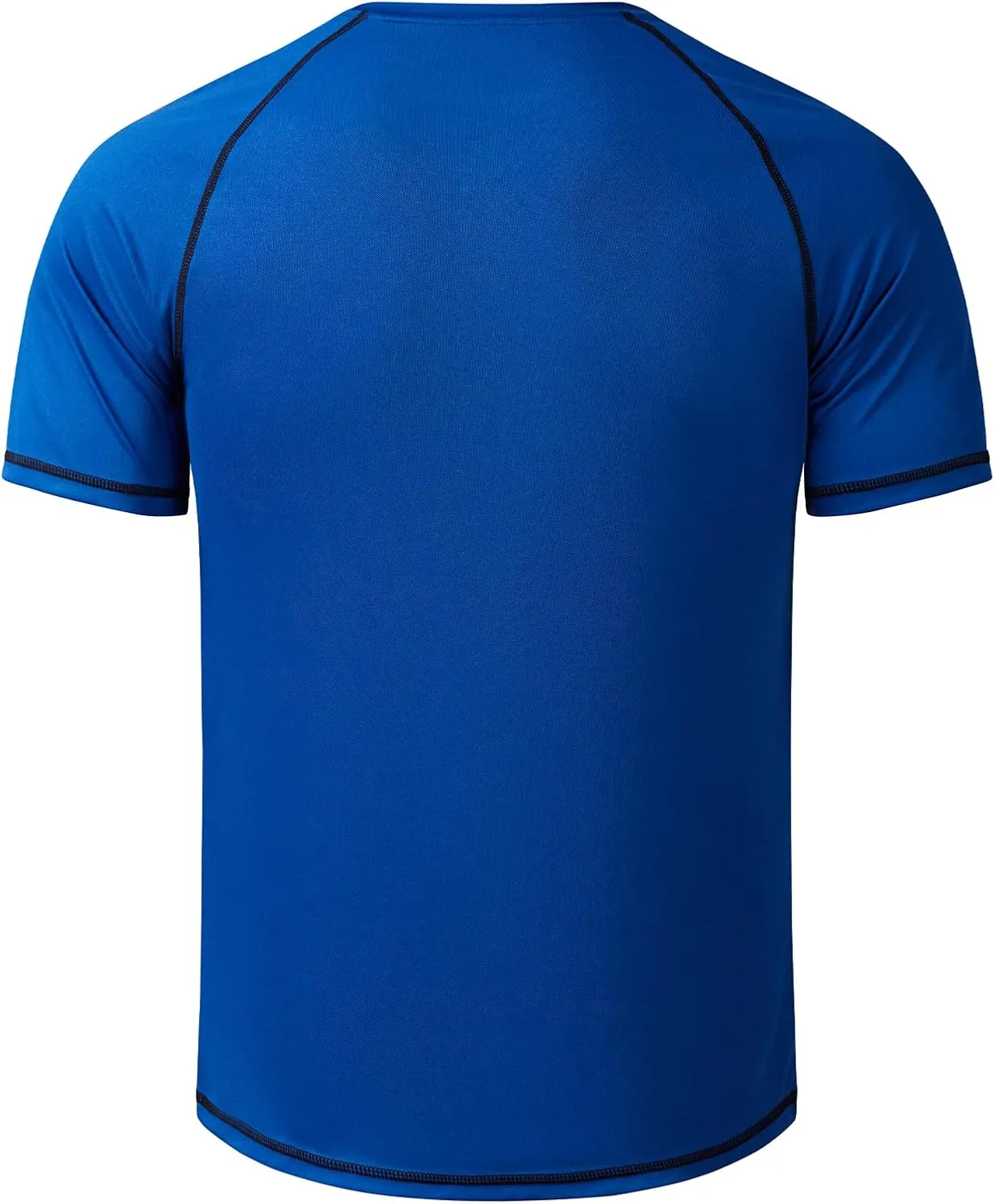 Mens Big and Tall Swim Shirt Sun Protection UPF 50  Rash Guard Quick Dry T-Shirt