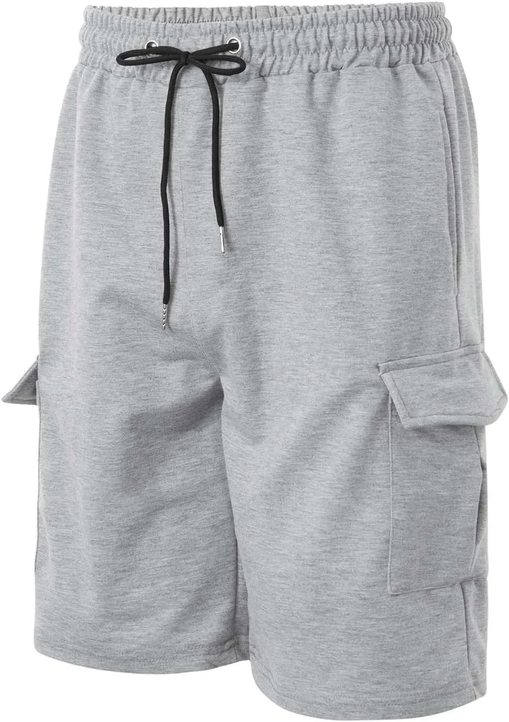 Mens Cargo Shorts Elastic Waistband Multi Pockets Casual Work Shorts for Men Loose Fit Lightweight Gym Workout Running Shorts