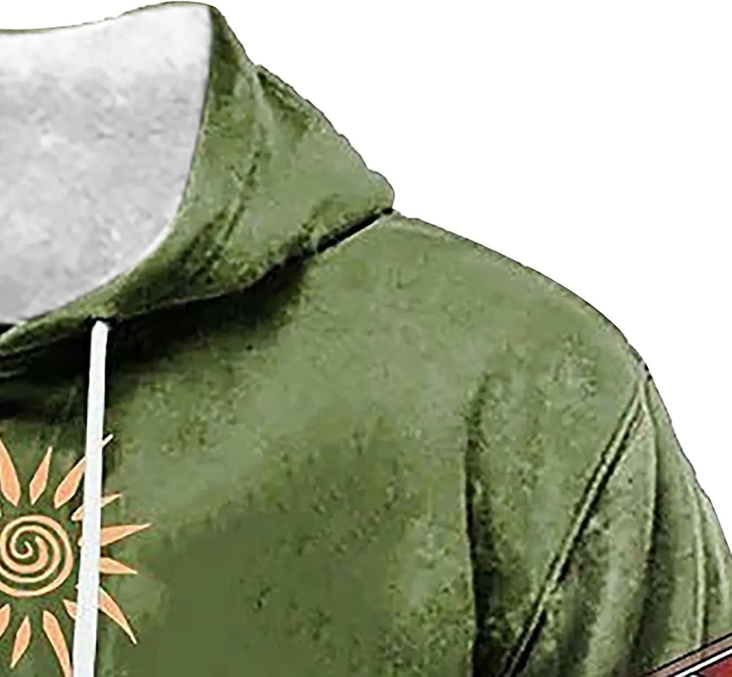 Men's Casual Fashionable Loose and Trendy Printed Hooded Long Sleeved Sweatshirt Sweatshirts for Men
