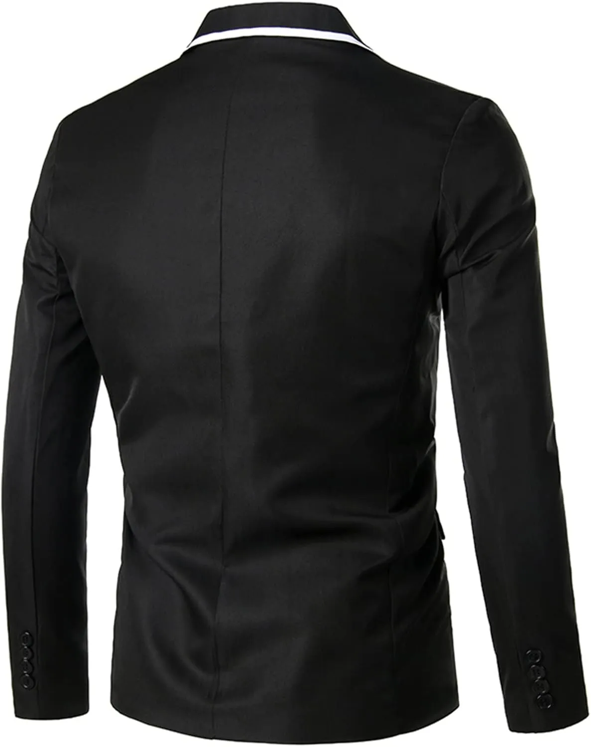 Men's Casual Slim Fit Sport Coat Solid One Button Notched Lapel Suit Jacket Lightweight Daily Tuxedo Blazer