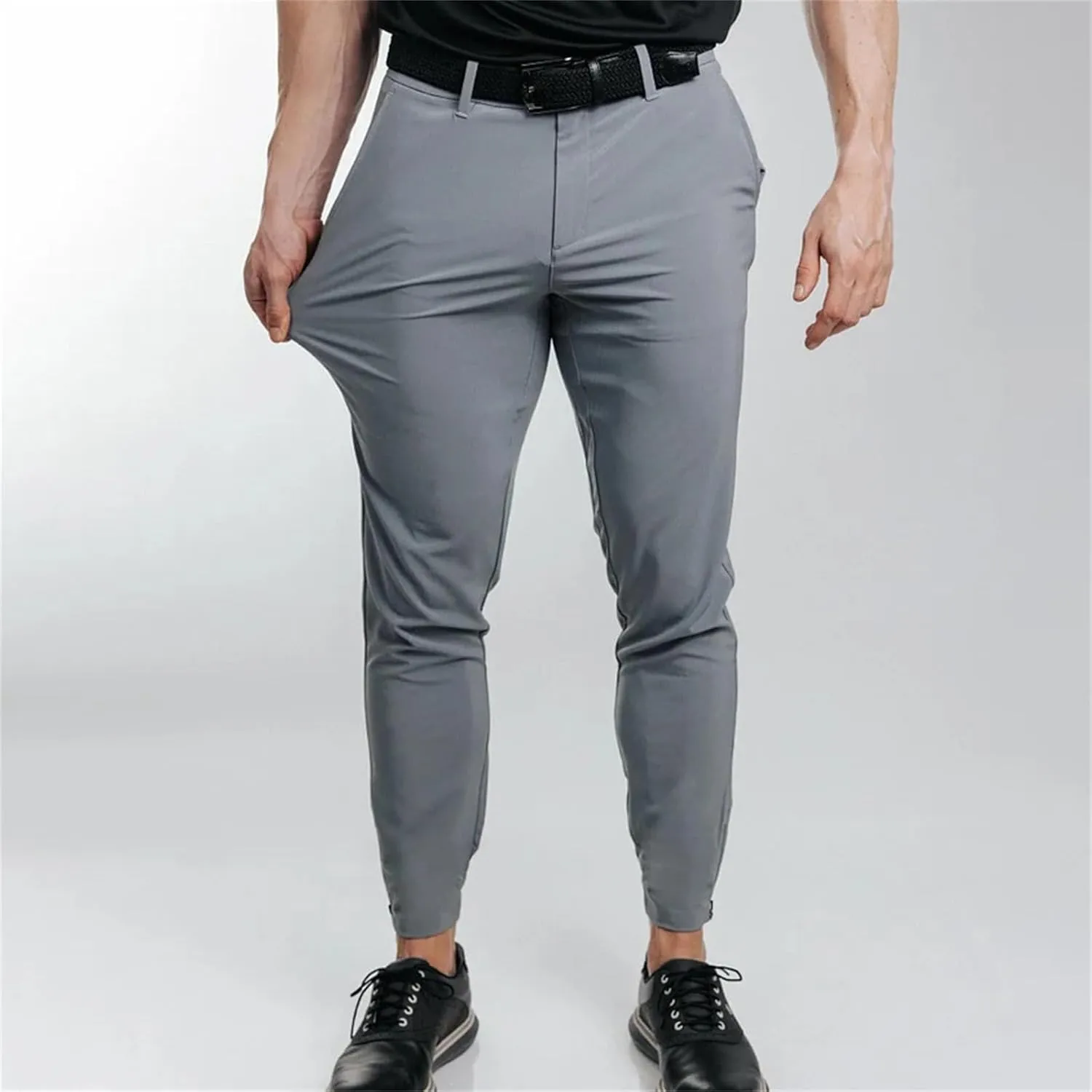 Mens Chinos Dress Pants Slim Fit Stretch Flat Front Golf Pants Casual Travel Pants Skinny Stretch Casual Pants
