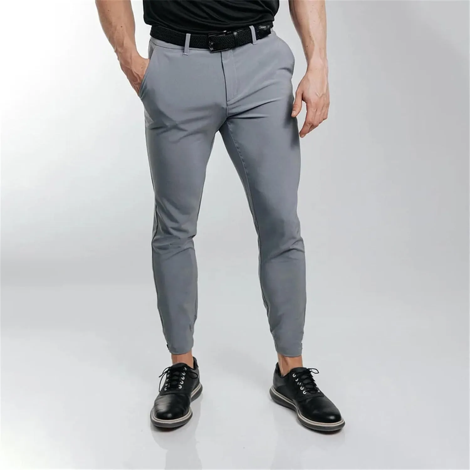Mens Chinos Dress Pants Slim Fit Stretch Flat Front Golf Pants Casual Travel Pants Skinny Stretch Casual Pants