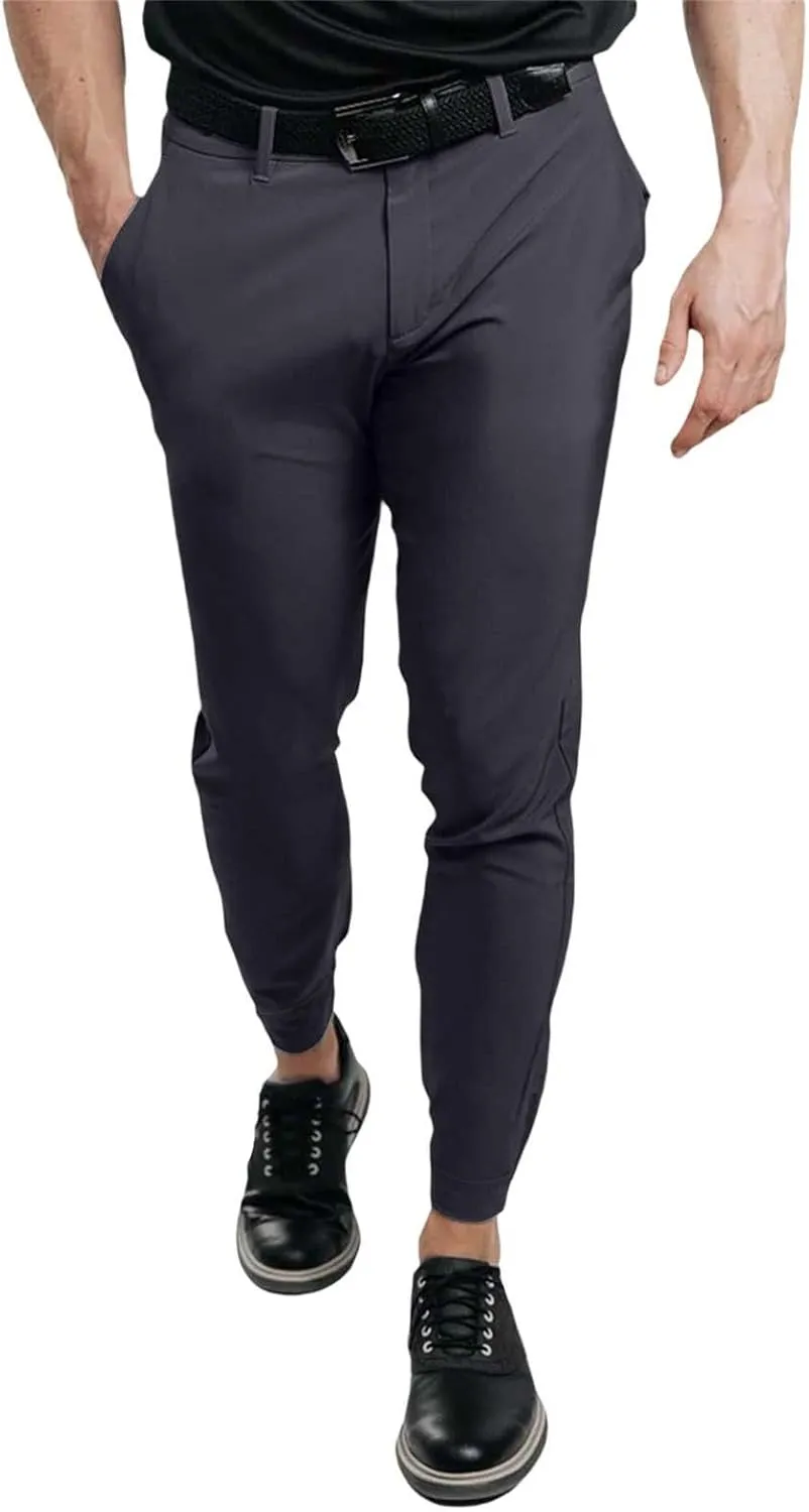 Mens Chinos Dress Pants Slim Fit Stretch Flat Front Golf Pants Casual Travel Pants Skinny Stretch Casual Pants