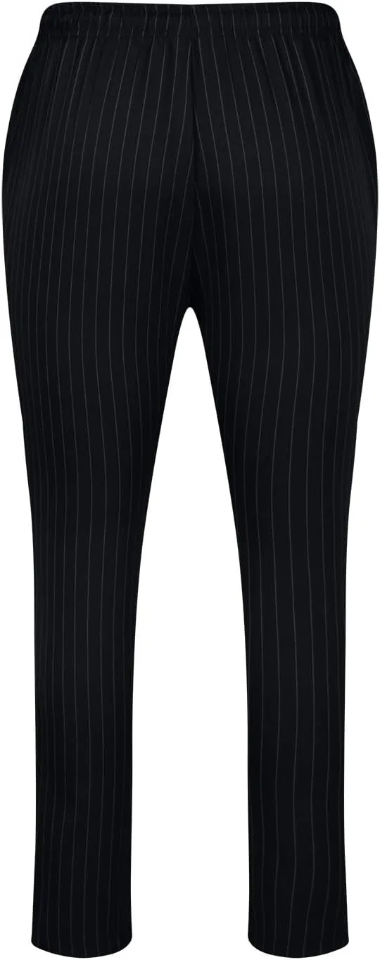 Mens Chinos Skinny Pants Solid Striped Flat Front Pants Slim Fit Stretch Casual Trousers Golf Business Dress Pants