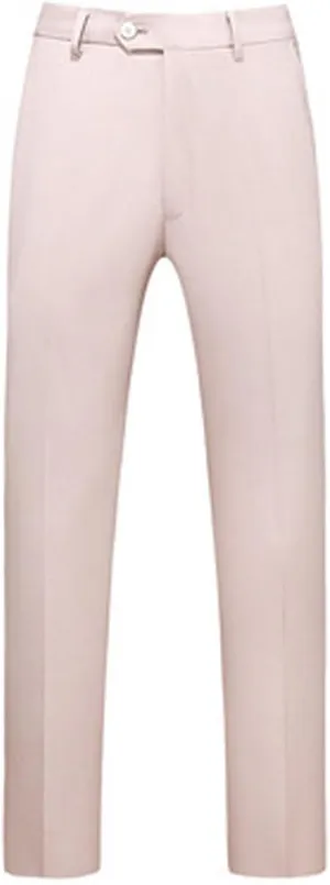 Mens Classic Basic Dress Pants Flat Front Skinny Stretch Chinos Casual Slim Fit Solid Color Straight Leg Suit Pants