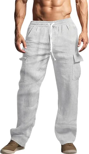 Mens Corduroy Joggers Pants Drawstring Elastic Waist Baggy Tapered Sweatpants Casual Pants Hip hop Streetwear Pant
