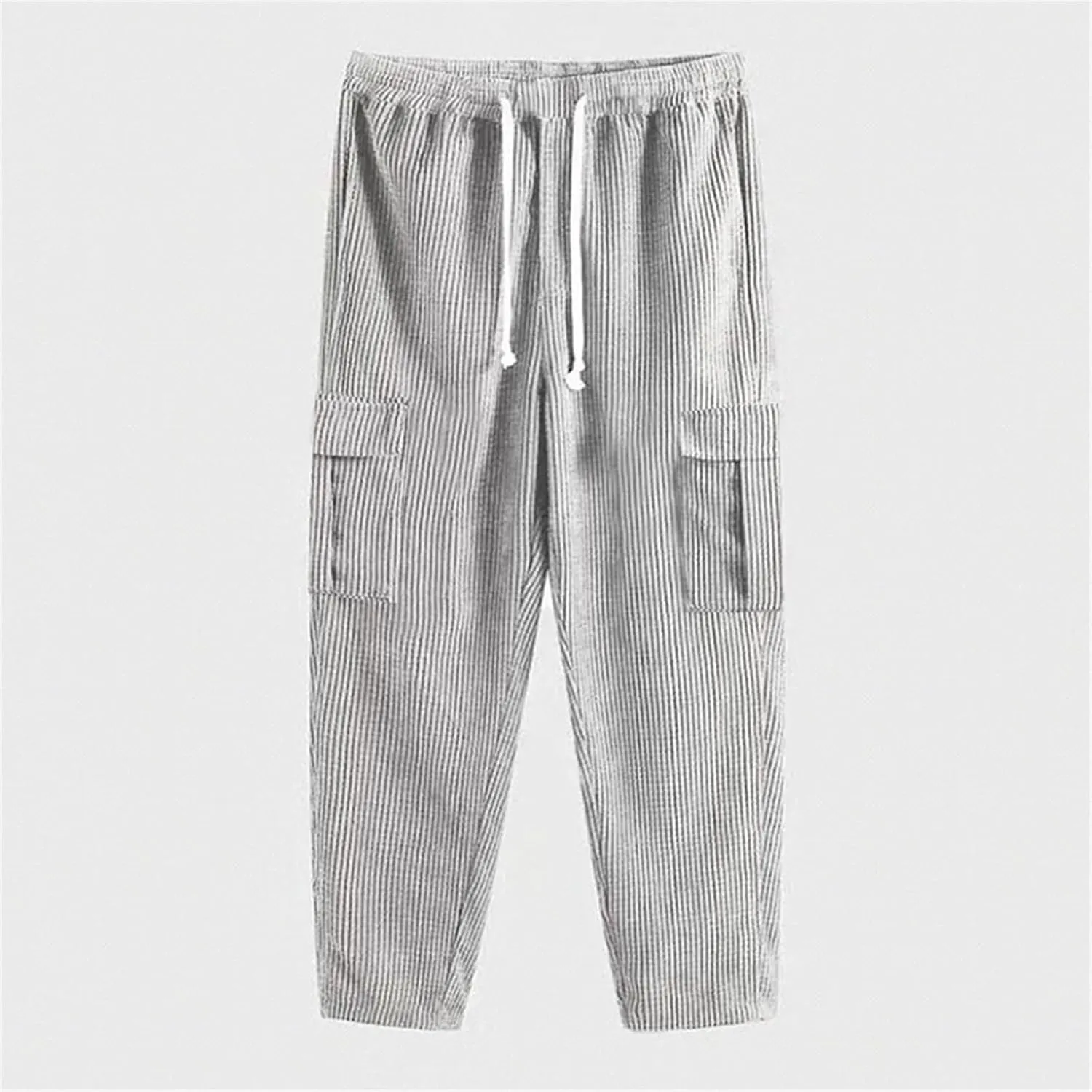 Mens Corduroy Joggers Pants Drawstring Elastic Waist Baggy Tapered Sweatpants Casual Pants Hip hop Streetwear Pant