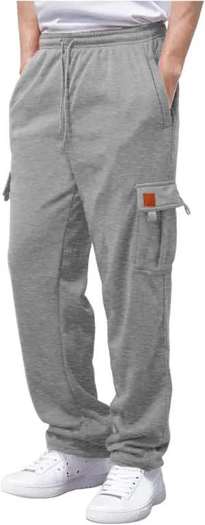 Men's Fashion Casual Cargo Pants Athletic Pants Joggers Outdoor Hiking Work Pants with Multi Pockets Sweatpants