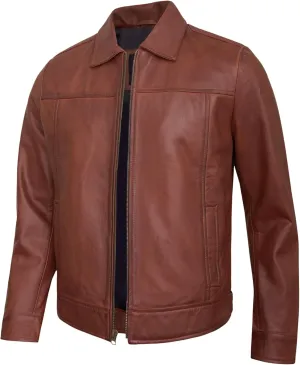 Mens Leather Jacket - Real Lambskin Motorcycle Leather Jackets For Men