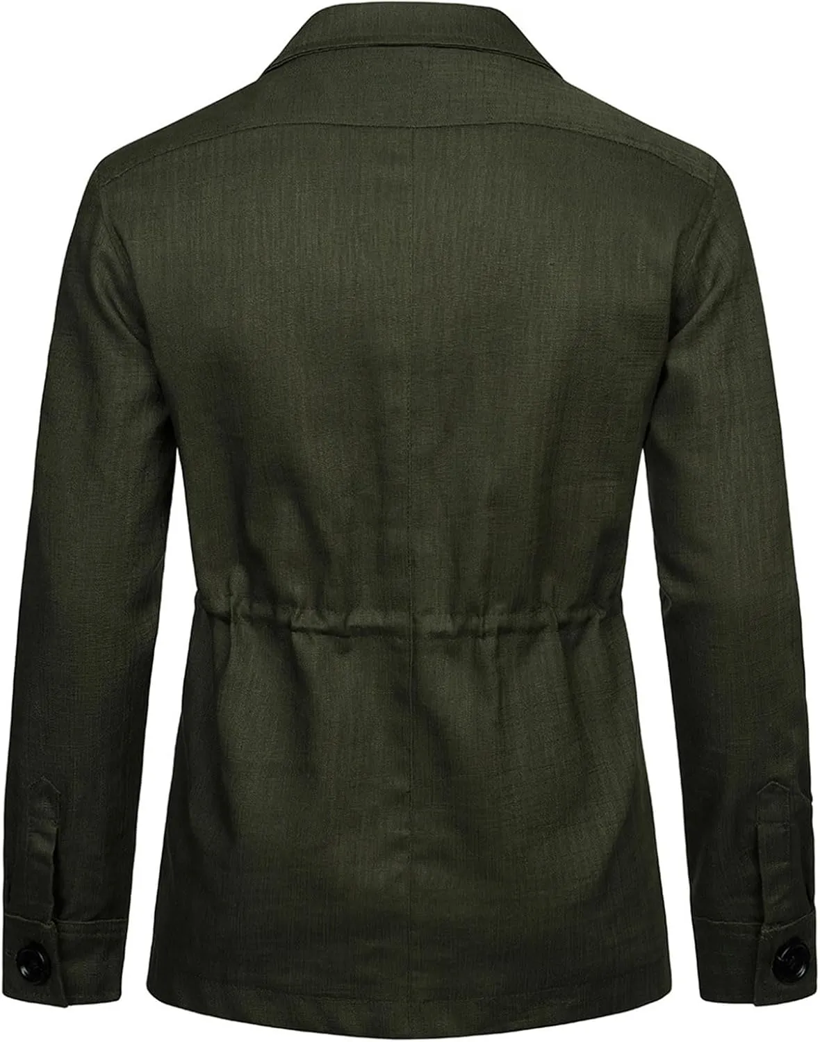 Mens Linen Trench Coat Classic Notched Lapel Double Breasted Long Jacket Casual Solid Windbreaker Overcoat Pea Coats