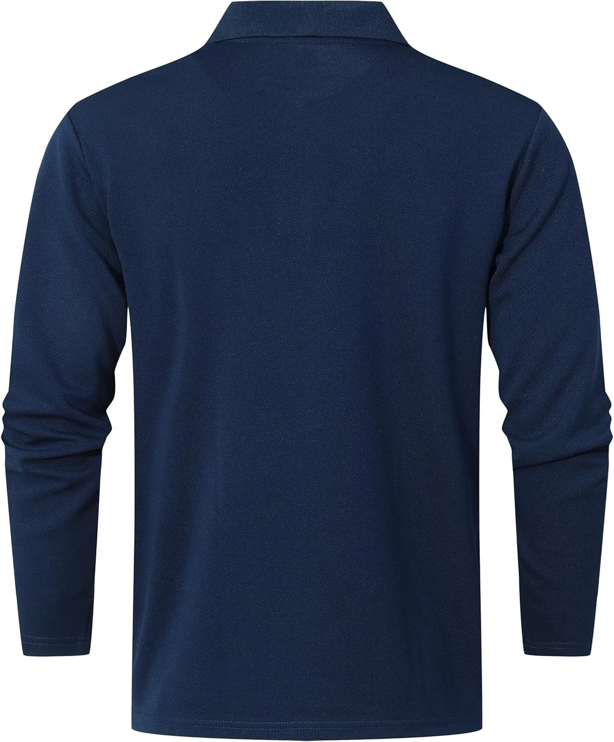 Men's Long Sleeve Polo Shirt Quick Dry Performance Tactical Shirts Daily Casual Stylish Collared Shirts for Men