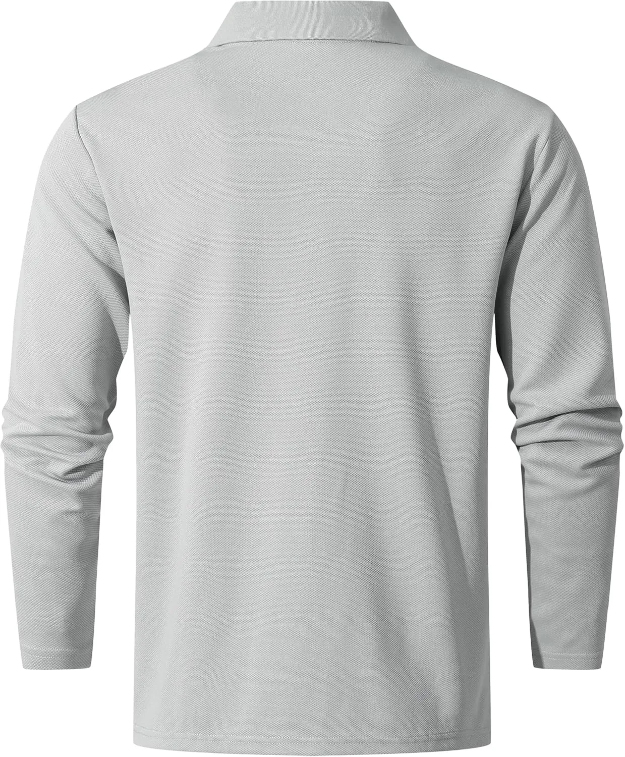 Men's Long Sleeve Polo Shirt Quick Dry Performance Tactical Shirts Daily Casual Stylish Collared Shirts for Men