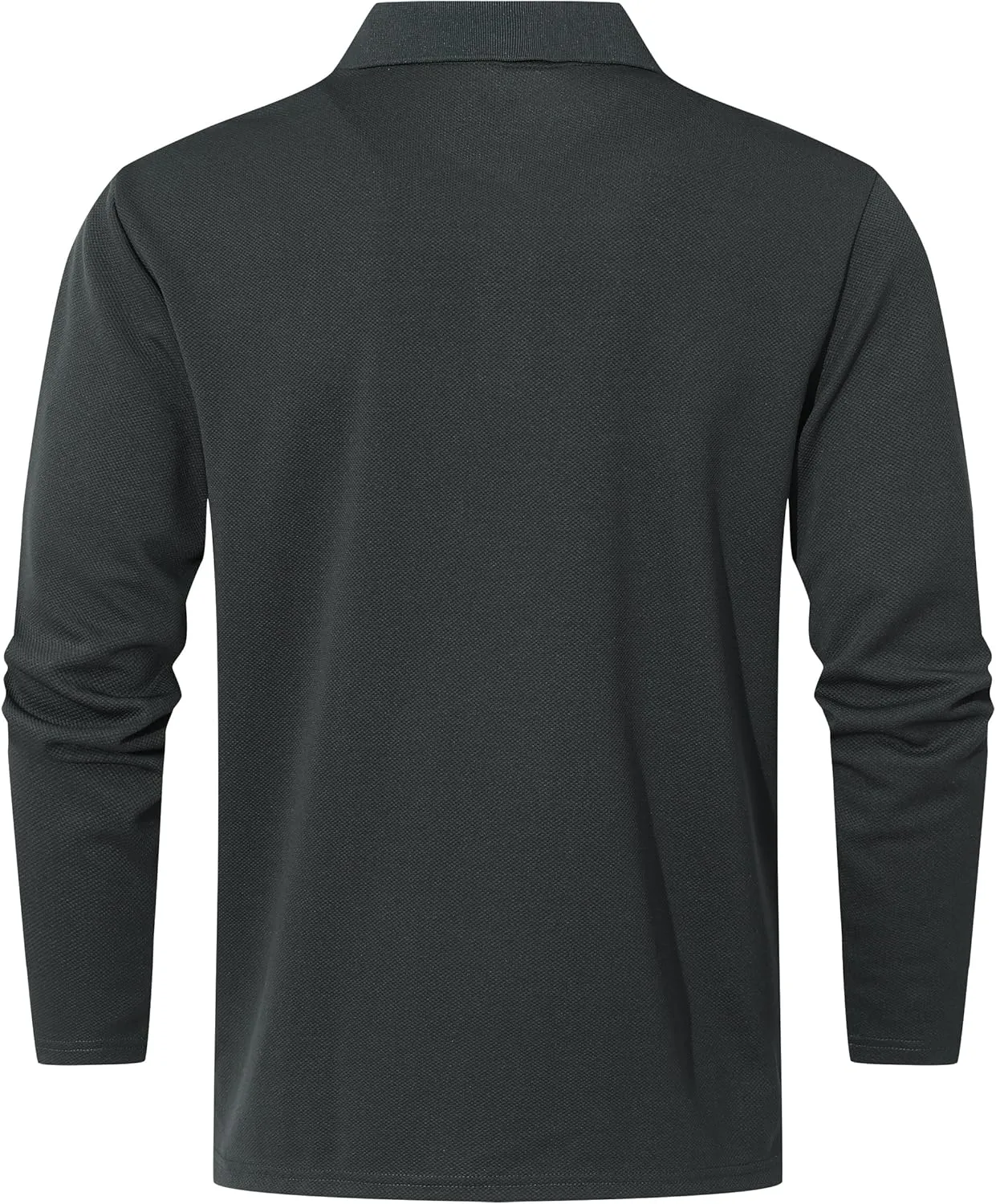 Men's Long Sleeve Polo Shirt Quick Dry Performance Tactical Shirts Daily Casual Stylish Collared Shirts for Men