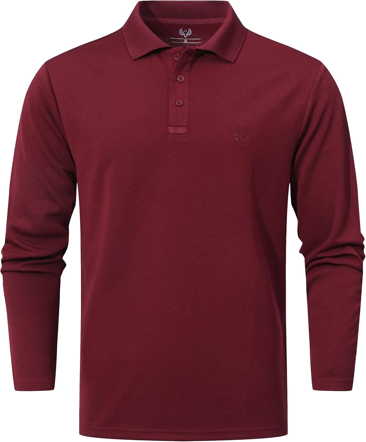 Men's Long Sleeve Polo Shirt Quick Dry Performance Tactical Shirts Daily Casual Stylish Collared Shirts for Men
