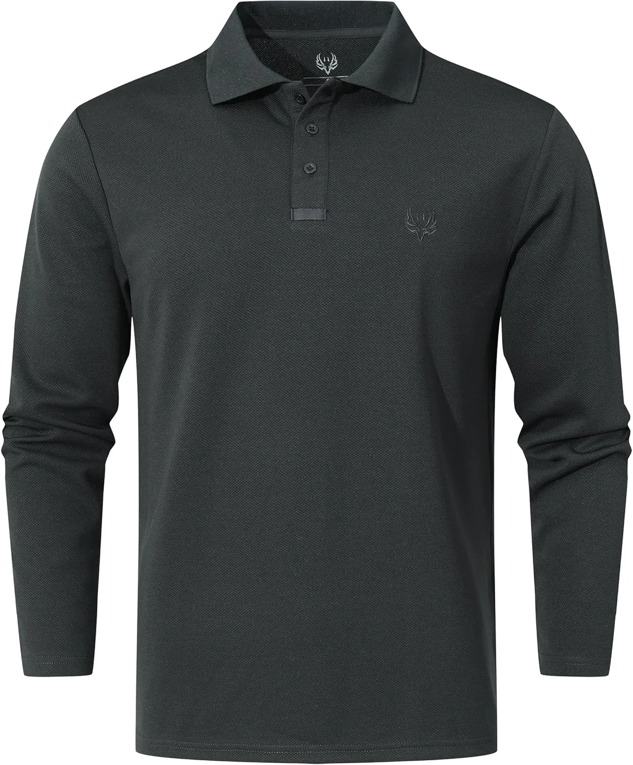 Men's Long Sleeve Polo Shirt Quick Dry Performance Tactical Shirts Daily Casual Stylish Collared Shirts for Men