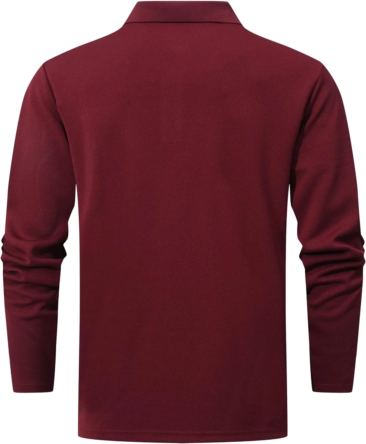 Men's Long Sleeve Polo Shirt Quick Dry Performance Tactical Shirts Daily Casual Stylish Collared Shirts for Men