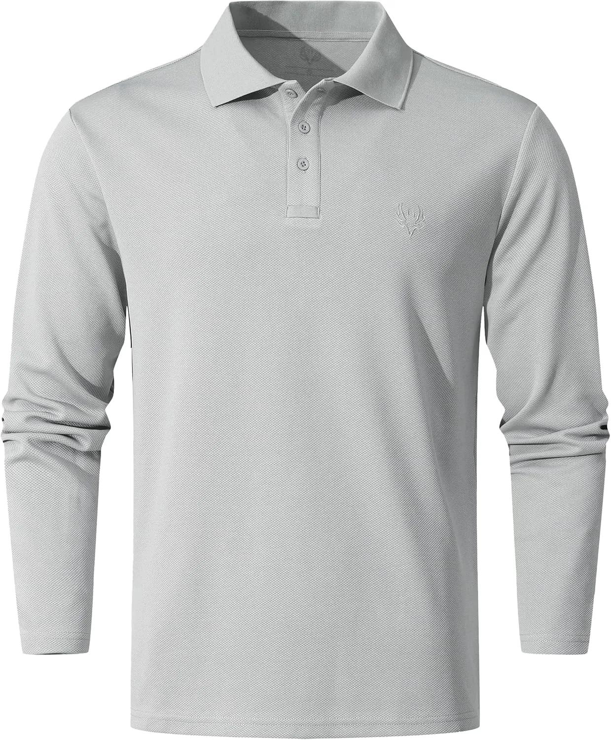 Men's Long Sleeve Polo Shirt Quick Dry Performance Tactical Shirts Daily Casual Stylish Collared Shirts for Men