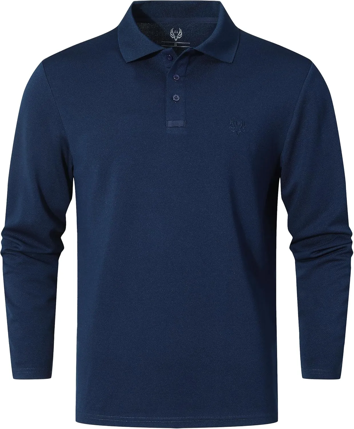 Men's Long Sleeve Polo Shirt Quick Dry Performance Tactical Shirts Daily Casual Stylish Collared Shirts for Men
