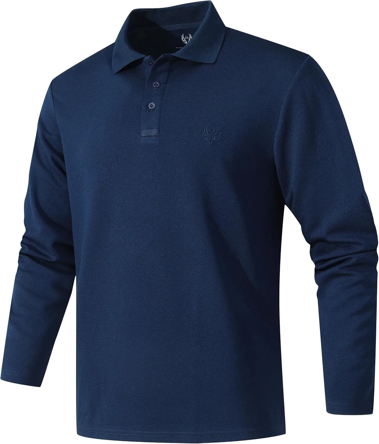 Men's Long Sleeve Polo Shirt Quick Dry Performance Tactical Shirts Daily Casual Stylish Collared Shirts for Men