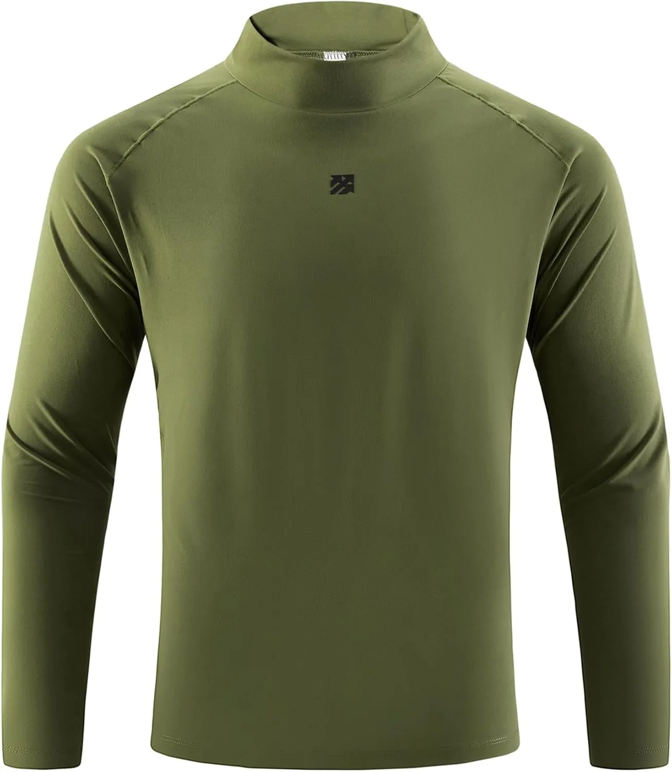 Mens Long Sleeve Workout Shirts Moisture Wicking Mock Neck Double Sides Brushed Soft Athletic T-Shirts