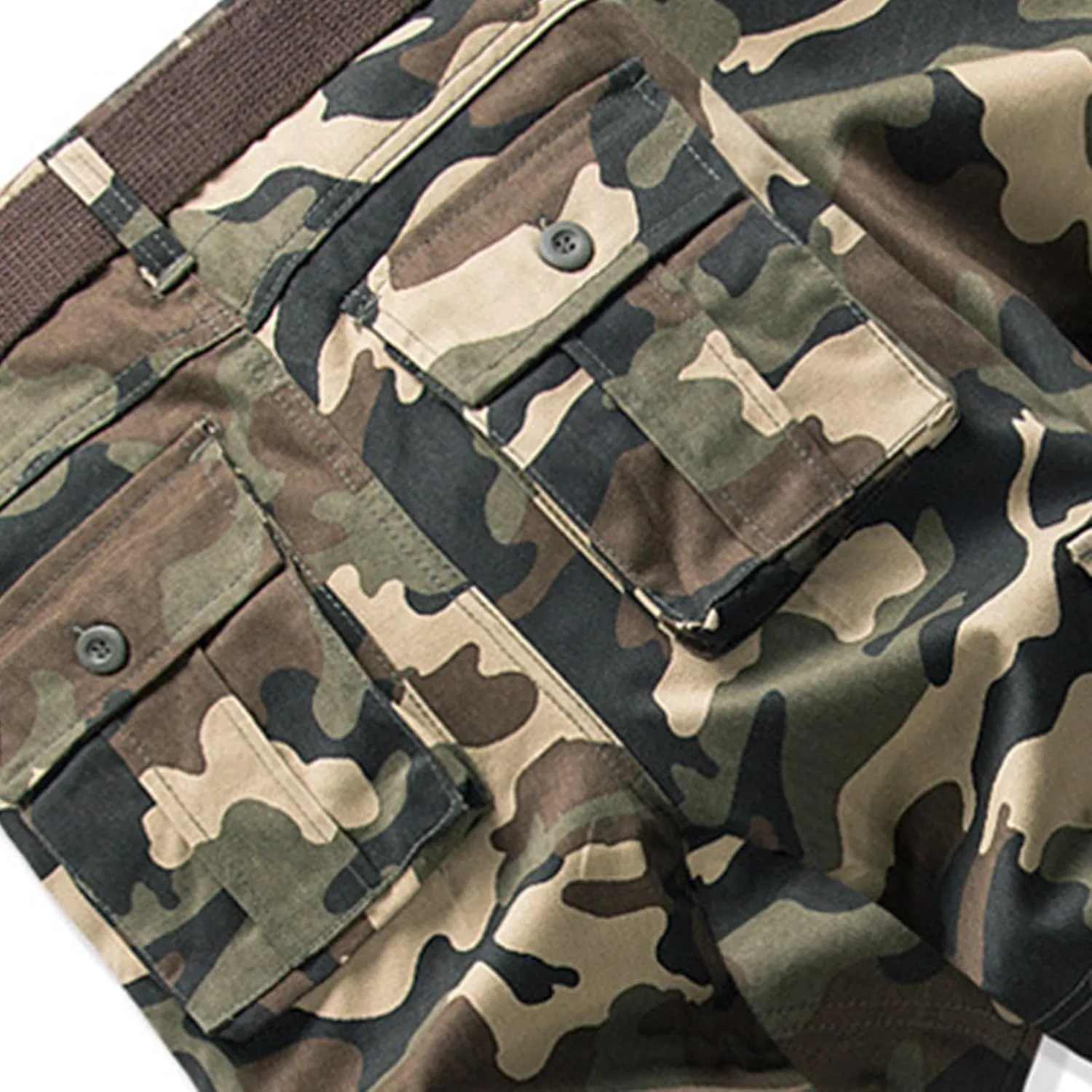Mens Outdoor Fashion Cargo Pants Military Baggy Comfy Overalls Tactical Combat Simple Solid Color Multi-Pocket Hiking Trouser