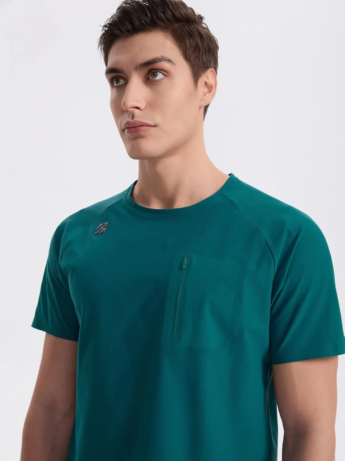 Mens Seamless T-Shirts Light Weight Moisture Wicking Running Workout Pickleball Shirts for Men