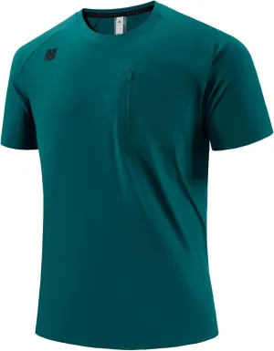 Mens Seamless T-Shirts Light Weight Moisture Wicking Running Workout Pickleball Shirts for Men