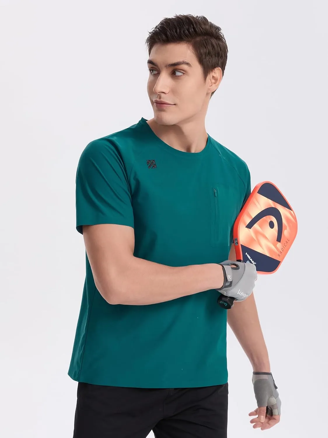 Mens Seamless T-Shirts Light Weight Moisture Wicking Running Workout Pickleball Shirts for Men